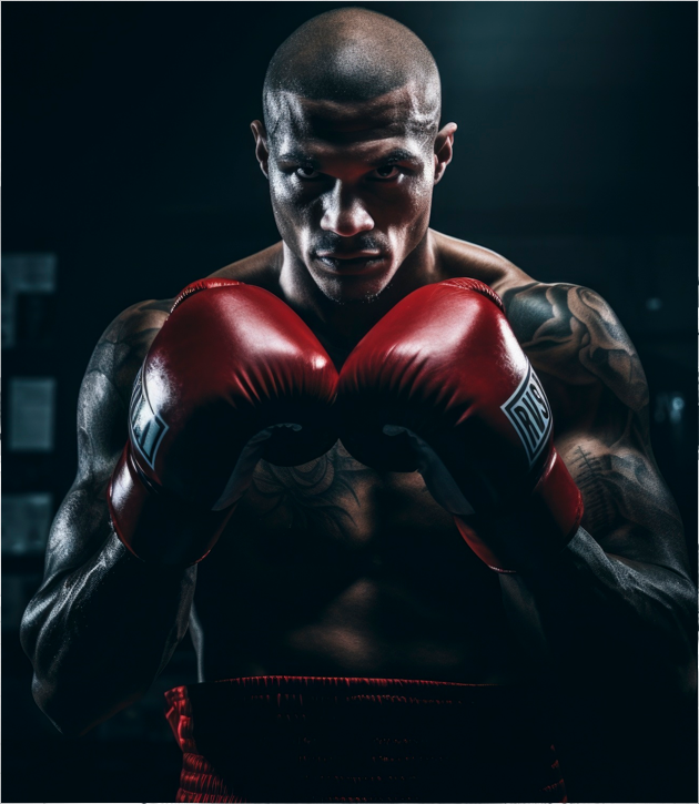 Boxer wearing Rude Boxing Gear equipment