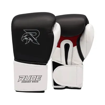 Black professional boxing gloves